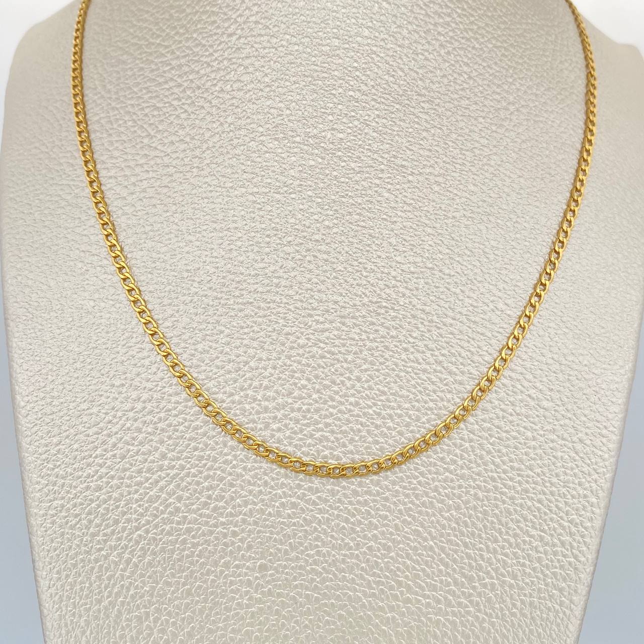 Cadena Cubana 2.6gr / 45cm / 2.41mm Oro Amarillo +1 18K $