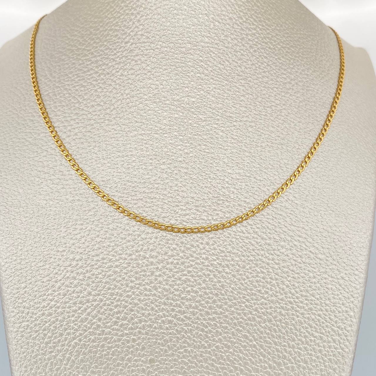 Cadena Cubana 1.95gr / 45cm / 2.12mm Oro Amarillo +1 18K $