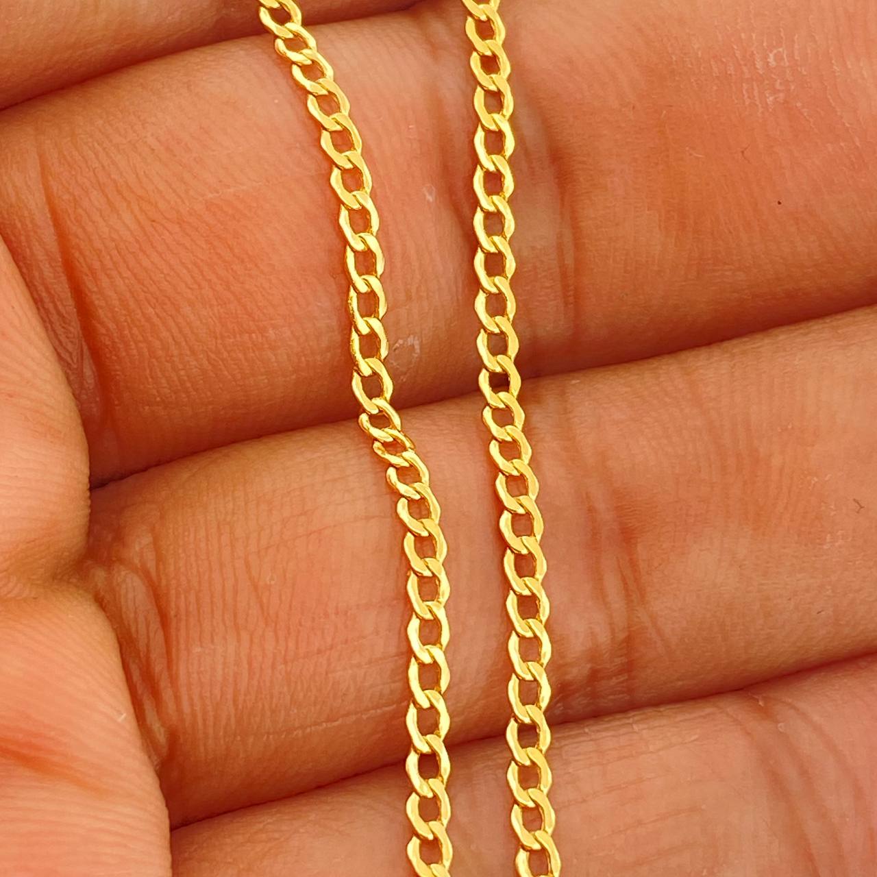 Cadena Cubana 1.85gr / 44.8cm / 2.04mm Oro Amarillo +1 18K $