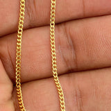 Cadena Cubana 3gr / 60cm / 1.85mm Oro Amarillo +1 18K $