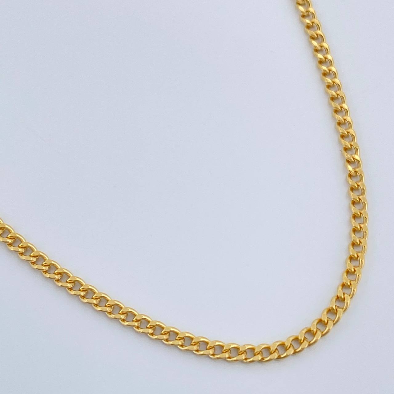 Cadena Cubana 3gr / 60cm / 1.85mm Oro Amarillo +1 18K $
