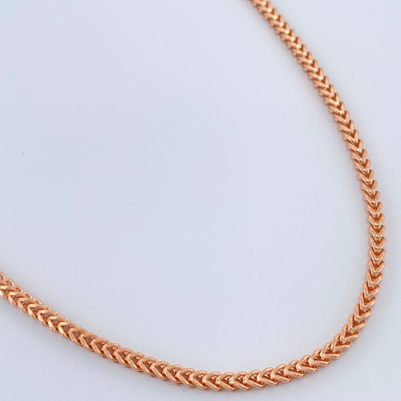 Cadena Franco 8.8gr / 60cm / 2.32mm Oro Rosa +3 18K $