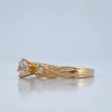 Anillo Solitario Cruzado 2.25gr / T7 / Oro Amarillo 18K %