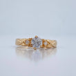 Anillo Solitario Cruzado 2.25gr / T7 / Oro Amarillo 18K %
