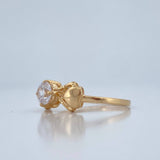 Anillo Solitario Corazones 2.2gr / T6 / Oro Amarillo 18K %
