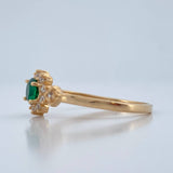 Anillo Halo Flor 1.8gr / T7 1/2 / Oro Amarillo 18K %