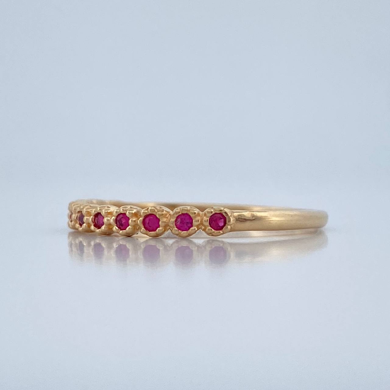 Anillo Churumbela Flores 1.35gr / T7 / Oro Amarillo 18K %