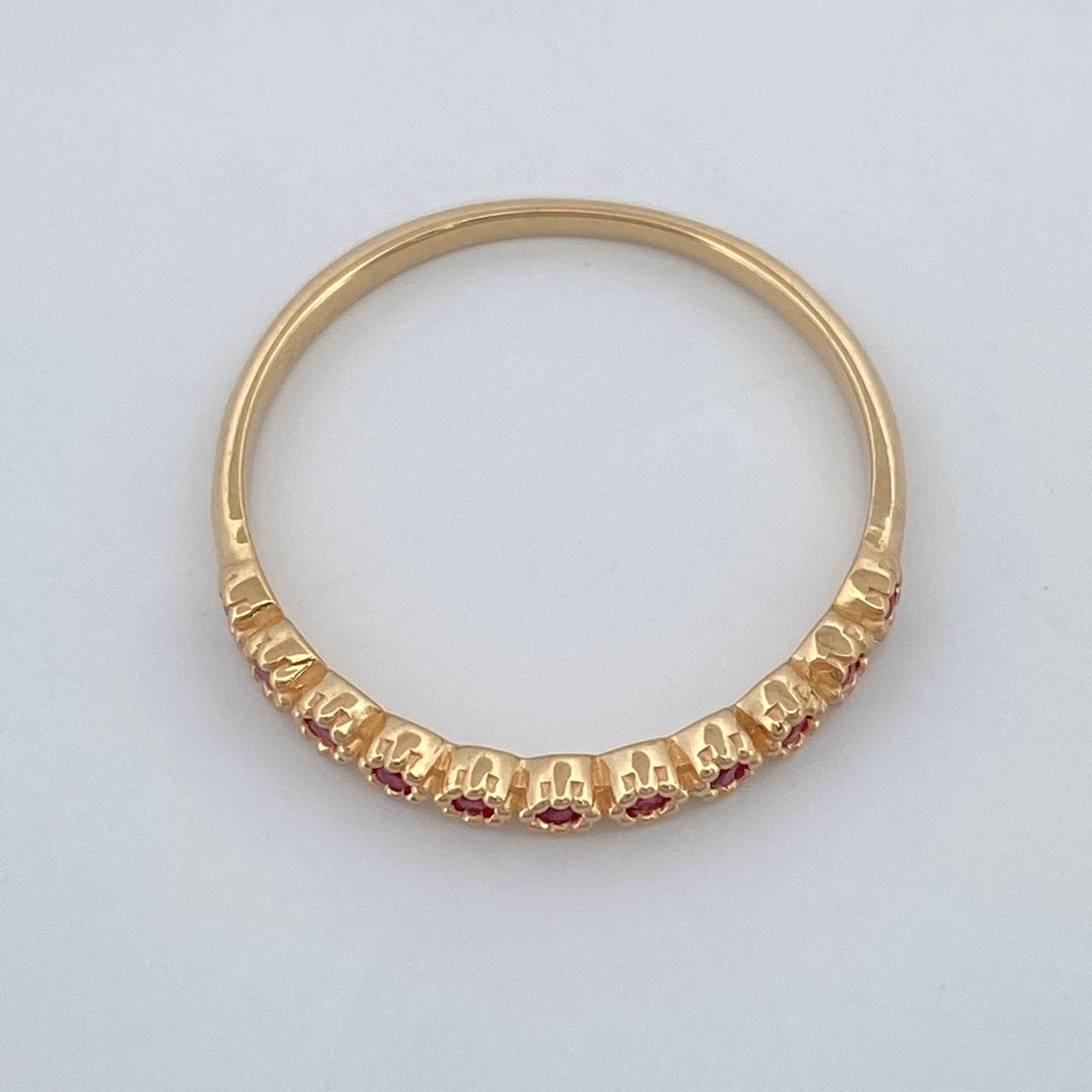 Anillo Churumbela Flores 1.35gr / T7 / Oro Amarillo 18K %