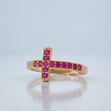 Anillo Cruz 1.85gr / T5 3/4 / Oro Amarillo 18K %