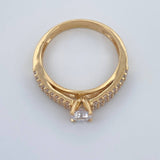 Anillo Solitario Puente 3.3gr / T7 / Oro Amarillo 18K %