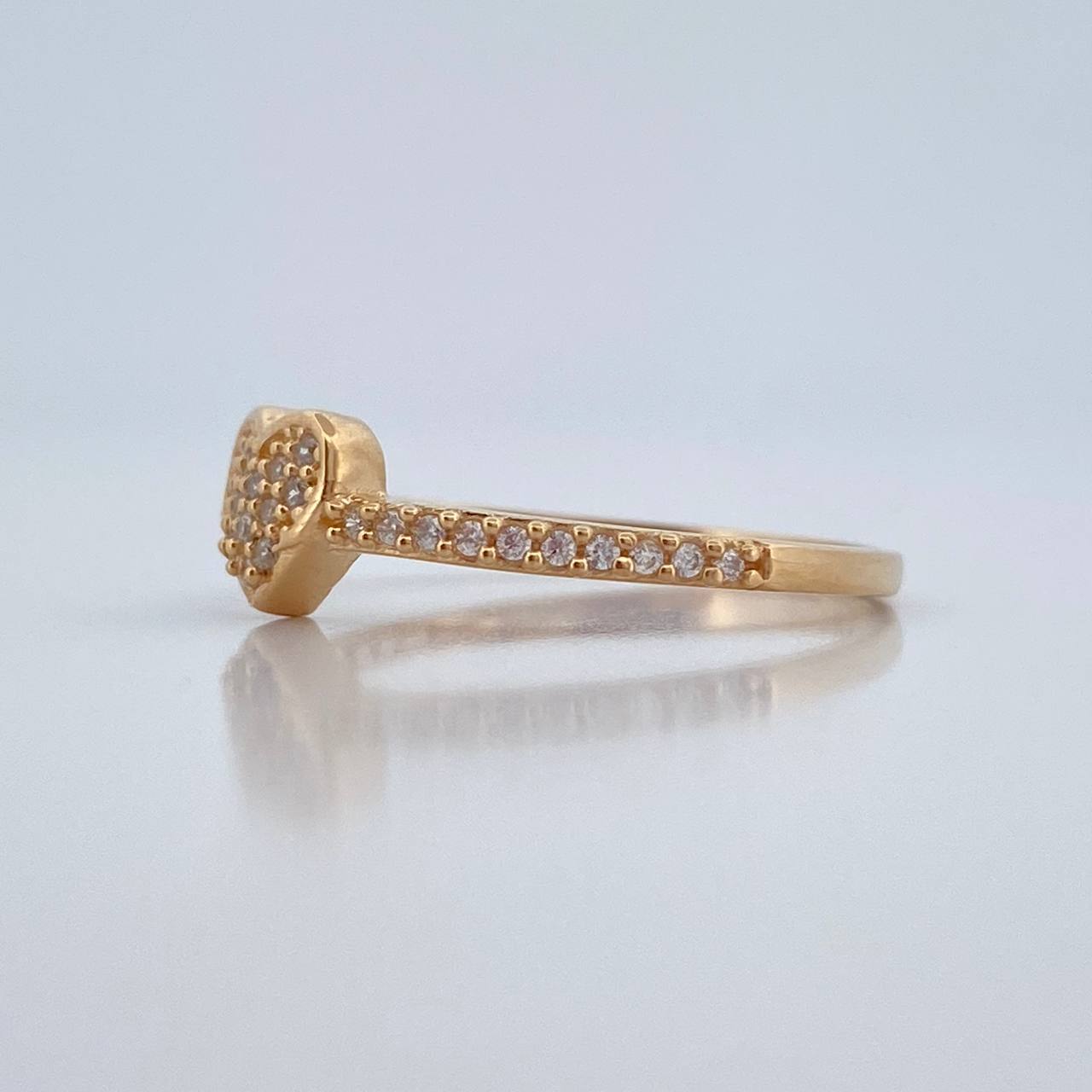 Anillo Corazon 2gr / T7 1/2 / Oro Amarillo 18K %