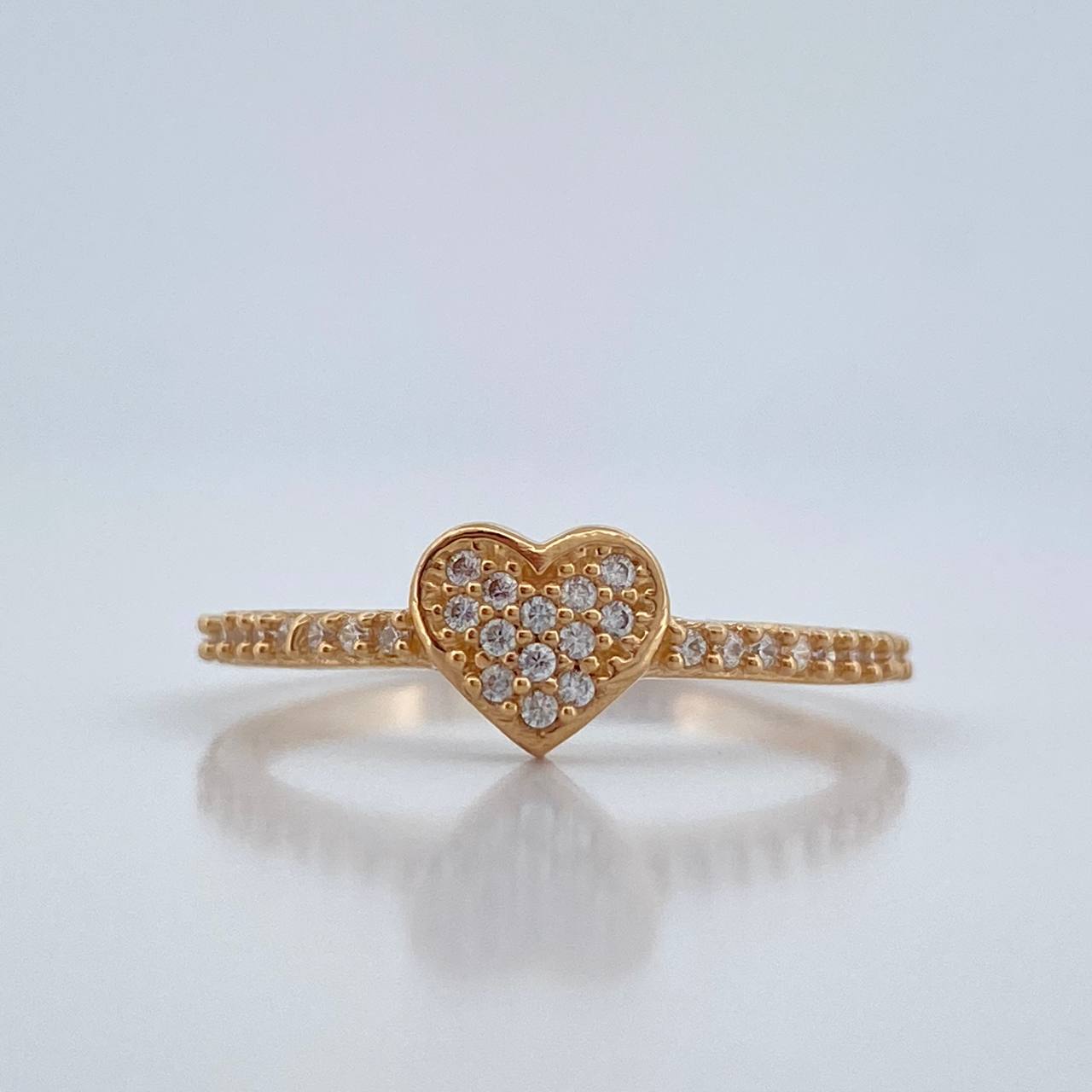 Anillo Corazon 2gr / T7 1/2 / Oro Amarillo 18K %