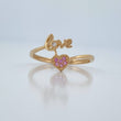 Anillo Love Corazon 1.5gr / T6 / Oro Amarillo 18K %