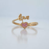 Anillo Love Corazon 1.5gr / T6 / Oro Amarillo 18K %