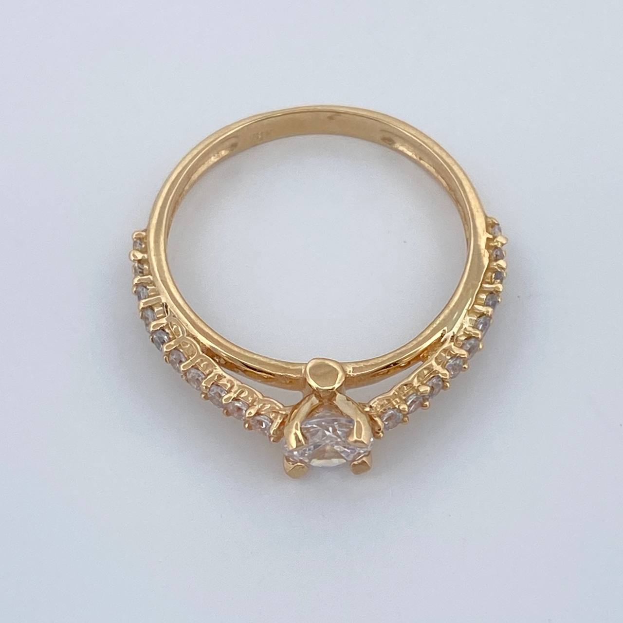 Anillo Solitario Puente 2.5gr / T7 / Oro Amarillo 18K %