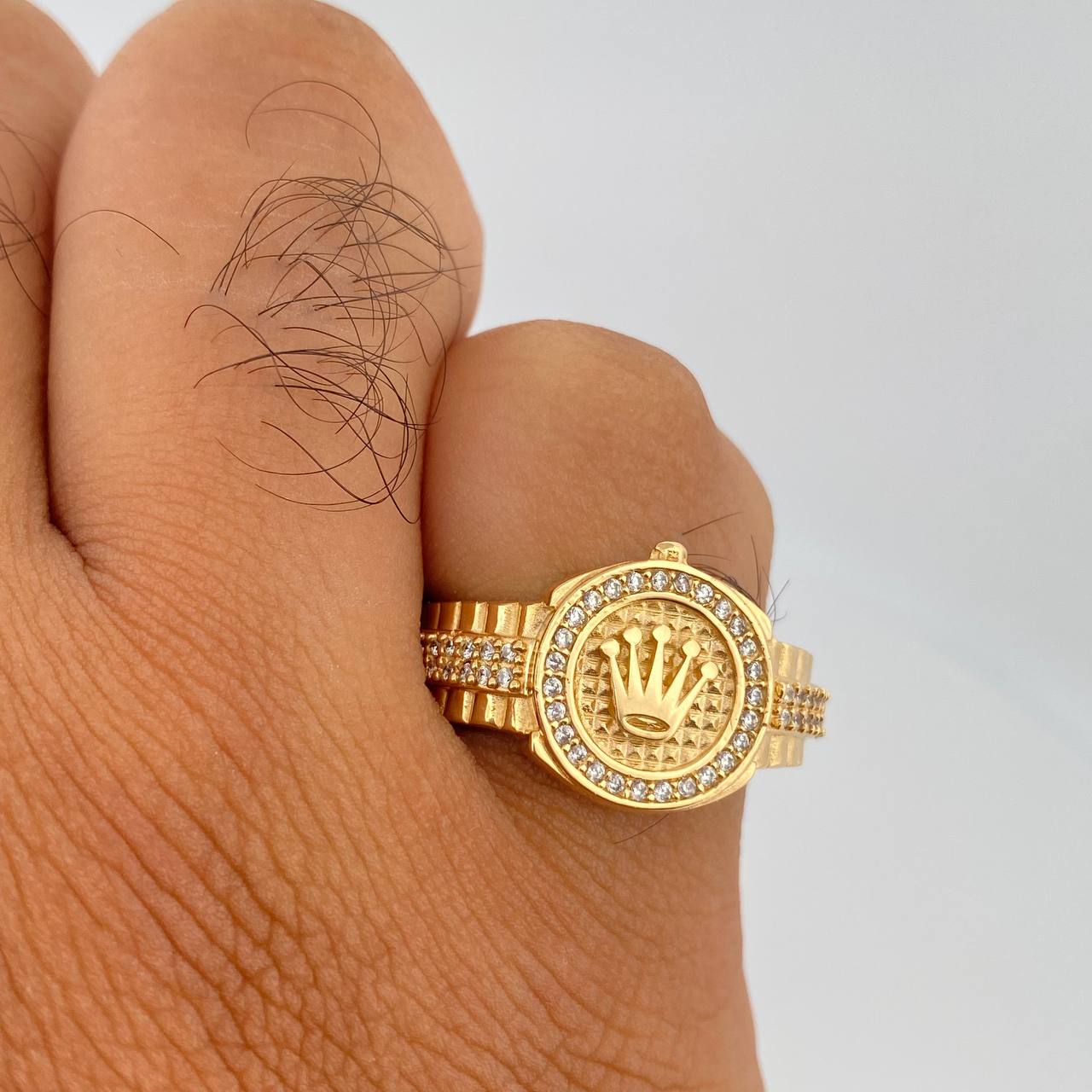Anillo Corona 6gr / T9 1/4 / Oro Amarillo 18K %