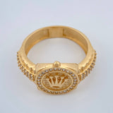 Anillo Corona 6gr / T9 1/4 / Oro Amarillo 18K %