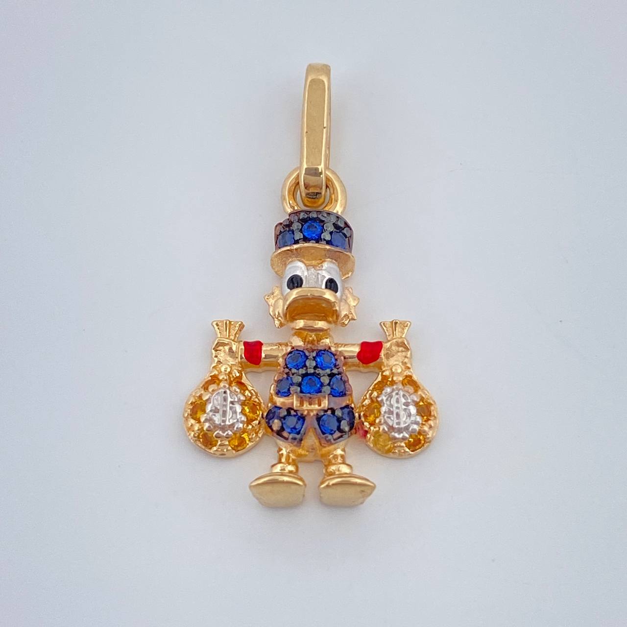 Dije Pato Bolsa Dinero 1.6gr / 2.2cm /  Tres Oros  18K %