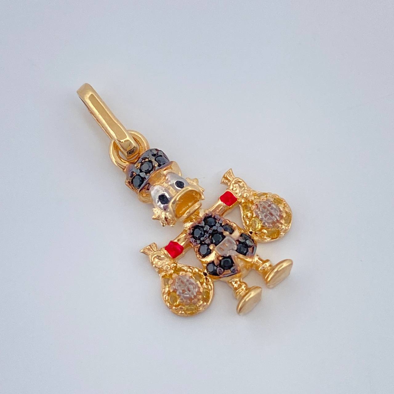 Dije Pato Bolsa Dinero 1.5gr / 2.2cm / Tres Oros 18K %