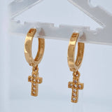 Candongas Cruz 2.95gr / 2.3cm / Oro Amarillo 18K %