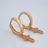 Candongas Cruz 2.95gr / 2.3cm / Oro Amarillo 18K %