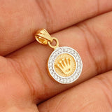 Dije Corona 1.7gr / 2cm / Dos Oros Amarillo Blanco 18K %