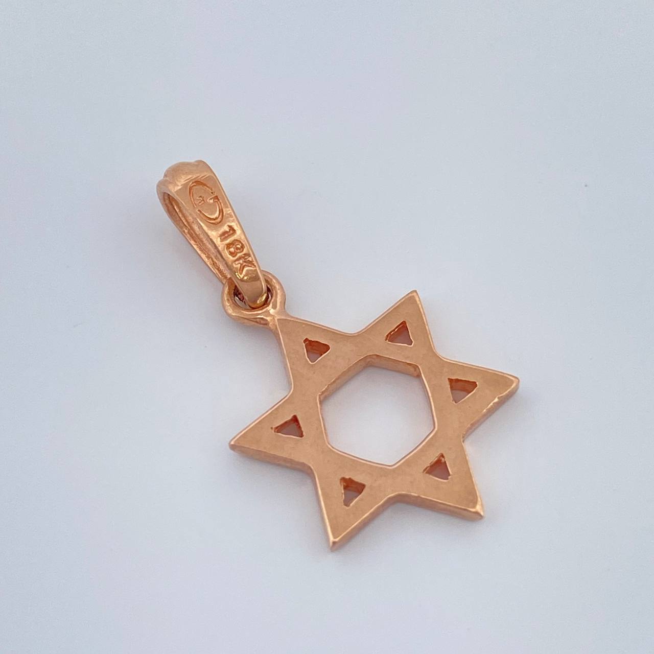 Dije Estrella de David 1.45gr / 2.2cm / Oro Rosa 18K %