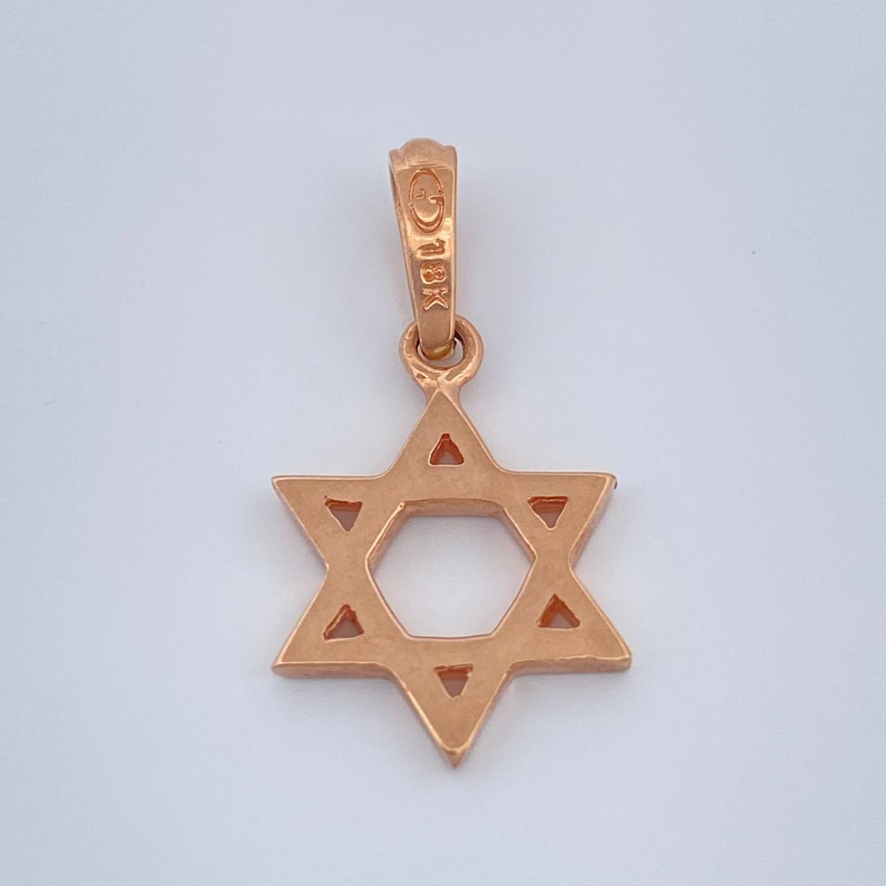 Dije Estrella de David 1.45gr / 2.2cm / Oro Rosa 18K %