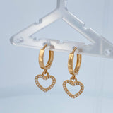 Candongas Corazon 3.05gr / 2.5cm / Oro Amarillo 18K %