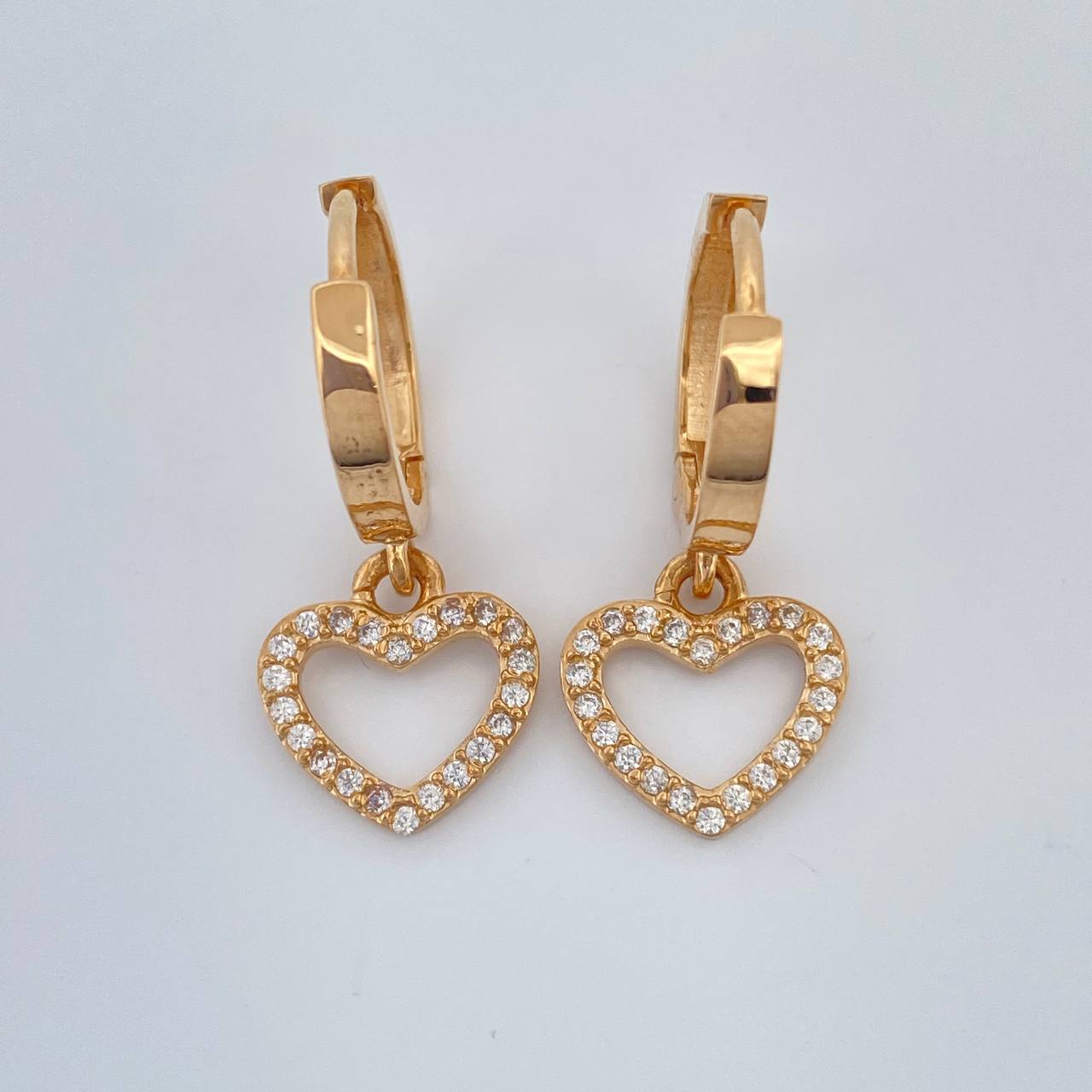 Candongas Corazon 3.1gr / 2.5cm / Oro Amarillo 18K %