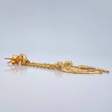 Topos Aretes Alas 3gr / 5.4cm / 0.9mm Oro Amarillo 18K %