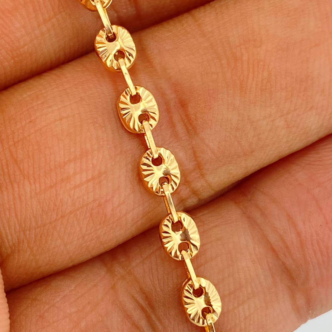 Tobillera GC 4.9gr / 27.5cm / 3.8mm Oro Amarillo 18K %