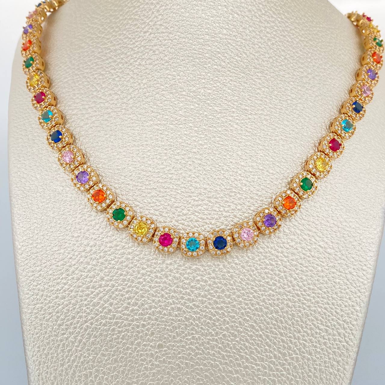 Cadena Tennis 55.65gr / 45cm / 7.7mm Oro Amarillo 18K %