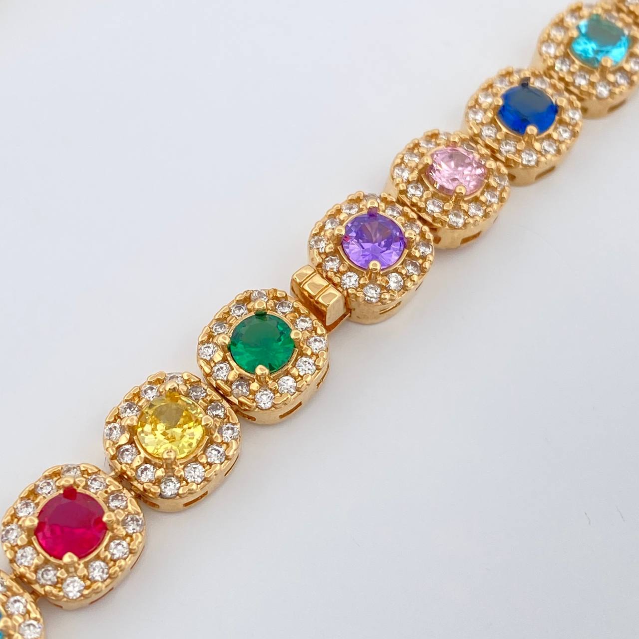 Cadena Tennis 55.65gr / 45cm / 7.7mm Oro Amarillo 18K %