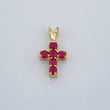 Dije Cruz Rubys 0.5gr / 1.4cm / Oro Amarillo 18K %