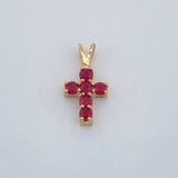 Dije Cruz Rubys 0.5gr / 1.4cm / Oro Amarillo 18K %