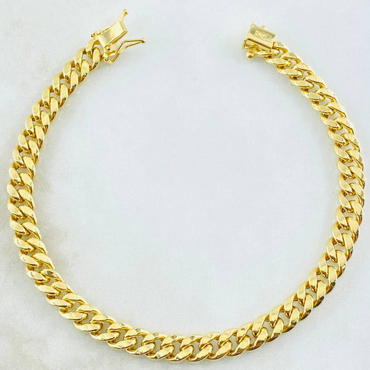 Pulso Cubano 6.2gr / 20cm / Oro Amarillo 14K Italy