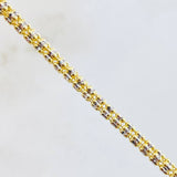 Pulso Ice 6.15gr / 18cm / Dos Oros Amarillo Blanco 14K Italy