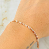 Pulso Ice 4.05gr / 18cm / Dos Oros Blanco Rosa 14K Italy ©