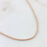 Cadena Ice 12.65gr / 60cm / Dos Oros Blanco Rosa 14K Italy *