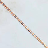 Cadena Ice 12.65gr / 60cm / Dos Oros Blanco Rosa 14K Italy *