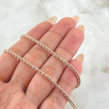 Cadena Ice 12.65gr / 60cm / Dos Oros Blanco Rosa 14K Italy *
