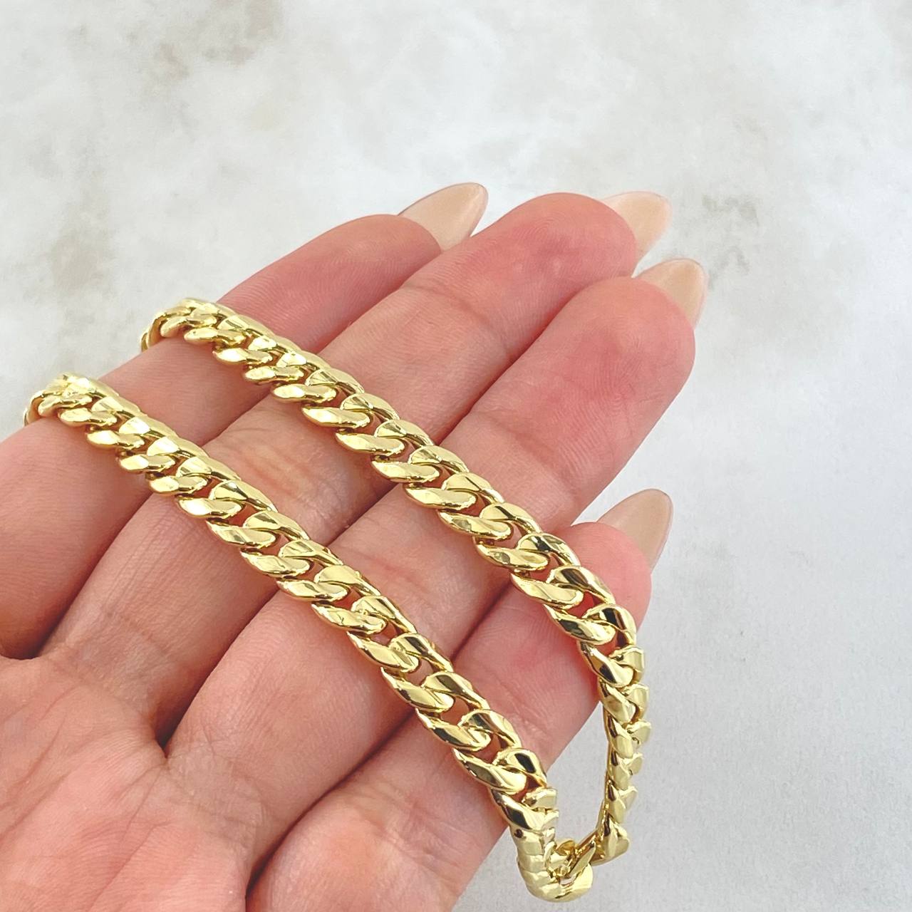 Cadena Cubana 13gr / 60cm / Oro Amarillo 14K Italy *