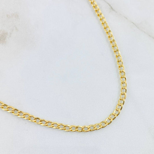 Cadena Cubana 3.8gr / 50cm / Oro Amarillo +1 18K ©