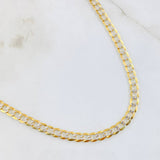 Cadena Cubana 18.45gr / 65cm / Dos Oros Amarillo Blanco +3 18K