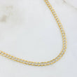 Cadena Cubana 6.9gr / 45cm / Dos Oros Amarillo Blanco +3 18K *