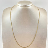 Cadena Cubana 6gr / 55cm / Dos Oros Amarillo Blanco +3 18K *