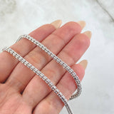 Cadena Ice 20.9gr / 65cm / Oro Blanco 14K Italy ©