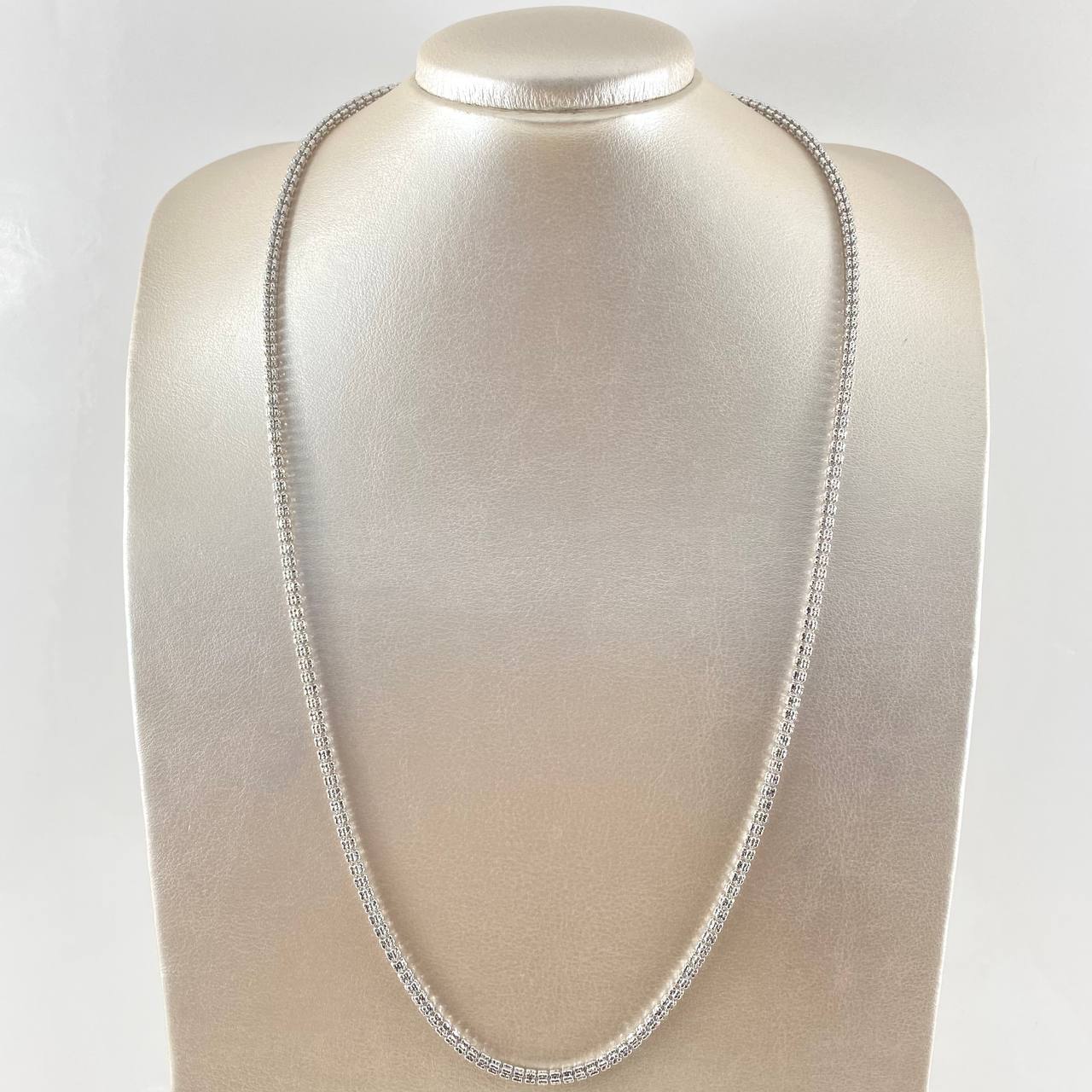 Cadena Ice 20.9gr / 65cm / Oro Blanco 14K Italy ©