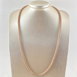 Cadena Ice 34.5gr / 65cm / Dos Oros Blanco Rosa 14K Italy ©